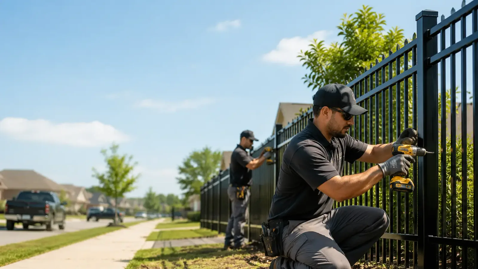 Metal Fence Installation in Thompsons, TX